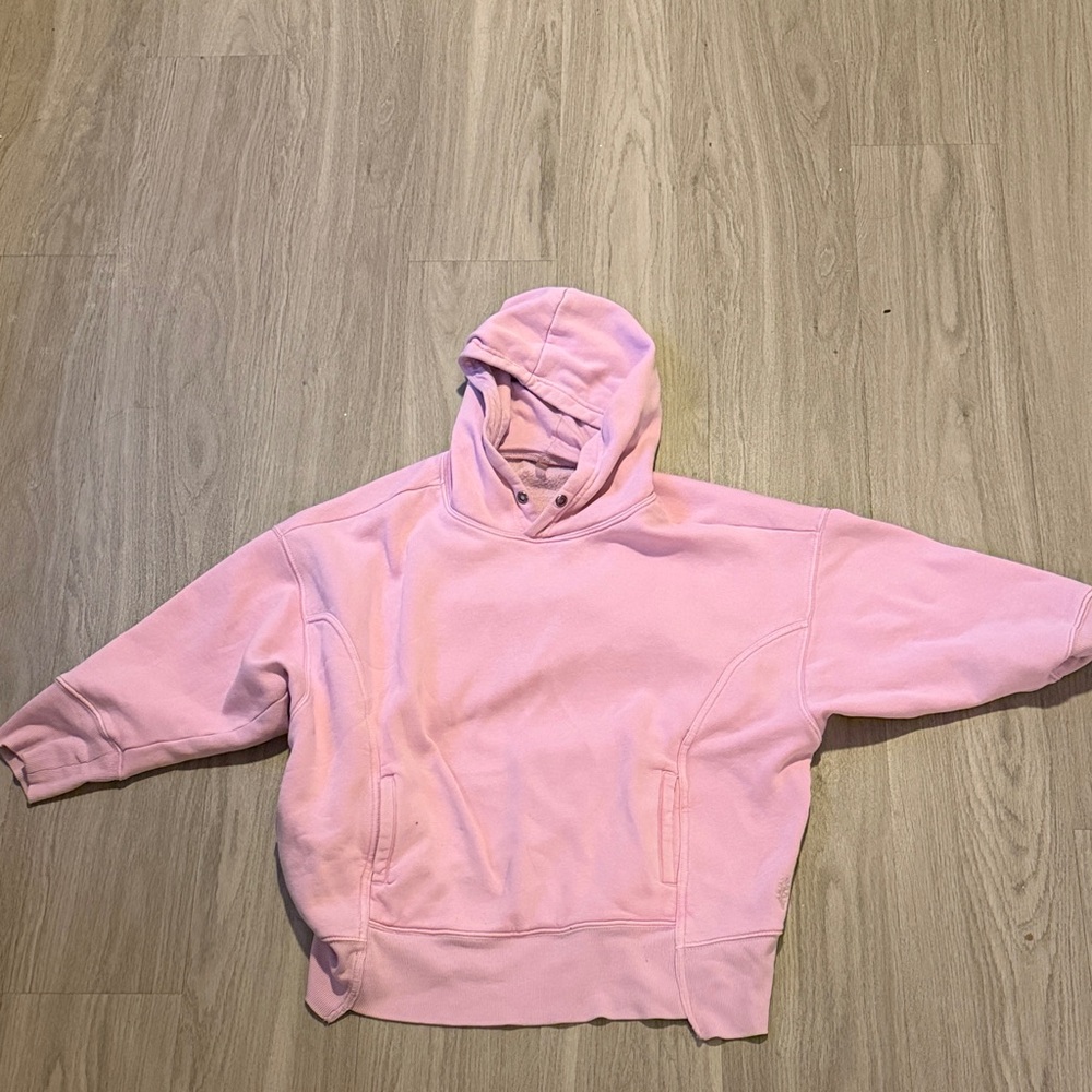 Free People Pink Oversized Hoodie